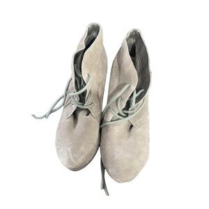 Aldo suede wedge heel boots size 7.5